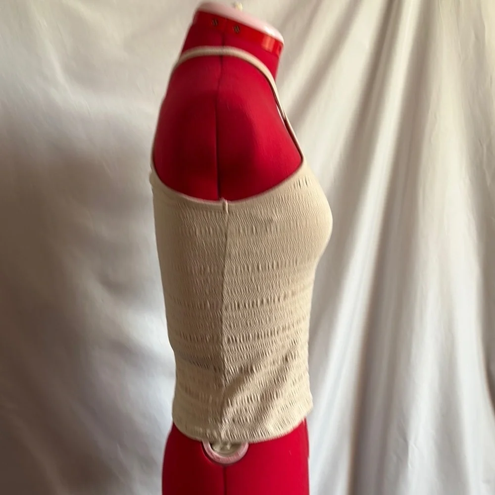 Old Navy Cream Halter Tank Top sm156 - Picture 2 of 5